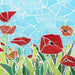 Poppy Playground Window, mosaic, Kellie Hanson, Plum Bottom Gallery