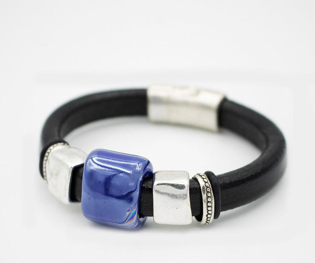 Midnight Blue Leather Bracelet