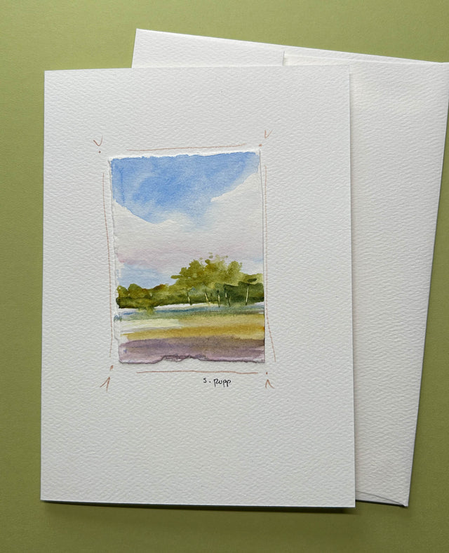 Landscape Hand-Painted Card