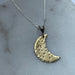 Crescent Moon Necklace Brass