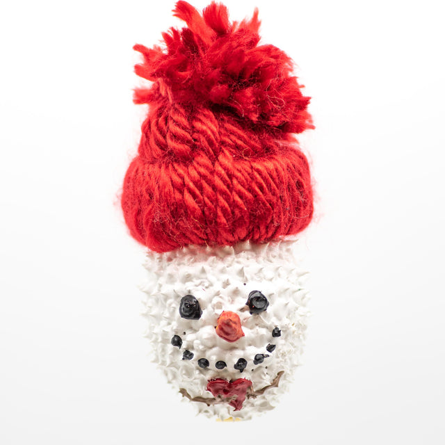 Happy Snowman With Heart Ornament