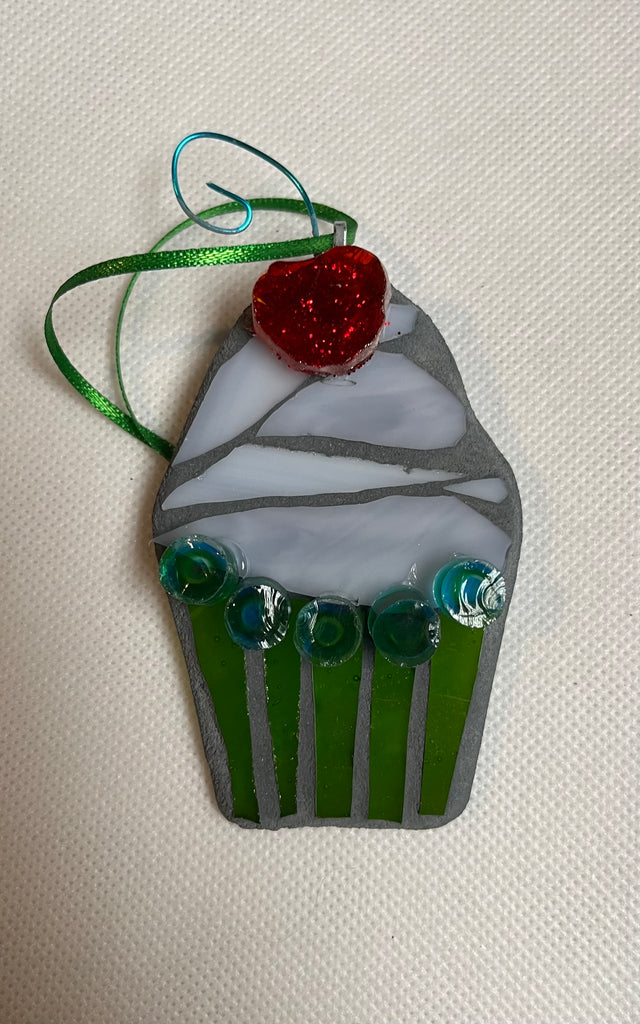 Marbled Cupcake Ornament