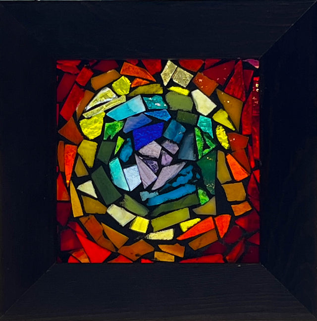 Mini Rainbow #4 Mosaic Window