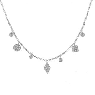 Diamond Cascade Necklace White Gold