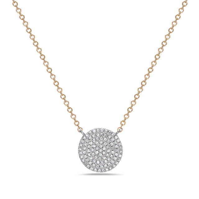 Diamond Pave Circle Necklace