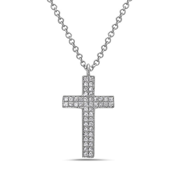 Pave Diamond Cross Necklace