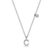 Initial Necklace C White Gold