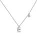 Initial Necklace E White Gold