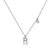 Initial Necklace R White Gold