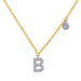 Initial Necklace B Yellow Gold