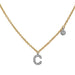 Initial Necklace C Yellow Gold