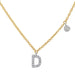 Initial Necklace D Yellow Gold