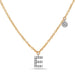Initial Necklace E Yellow Gold
