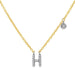 Initial Necklace H Yellow Gold