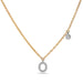 Initial Necklace O Yellow Gold