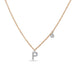 Initial Necklace P Yellow Gold