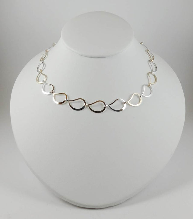 Gold and Sterling Mixed Metal Necklace