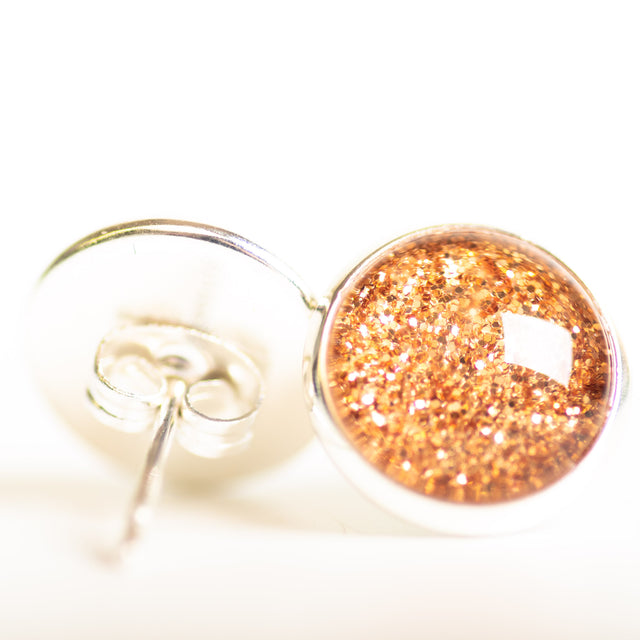 Copper Shimmer Post Earrings