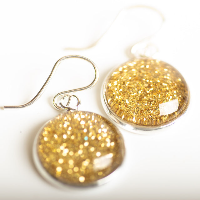 Gold Shimmer Drop Earring