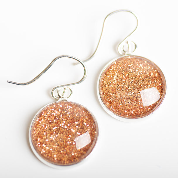 Copper Shimmer Drop Earring