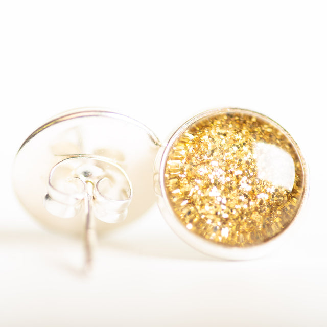 Gold Shimmer Post Earrings