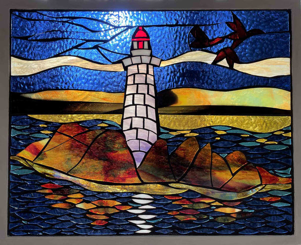 Cana Island Lighthouse Window Hanging