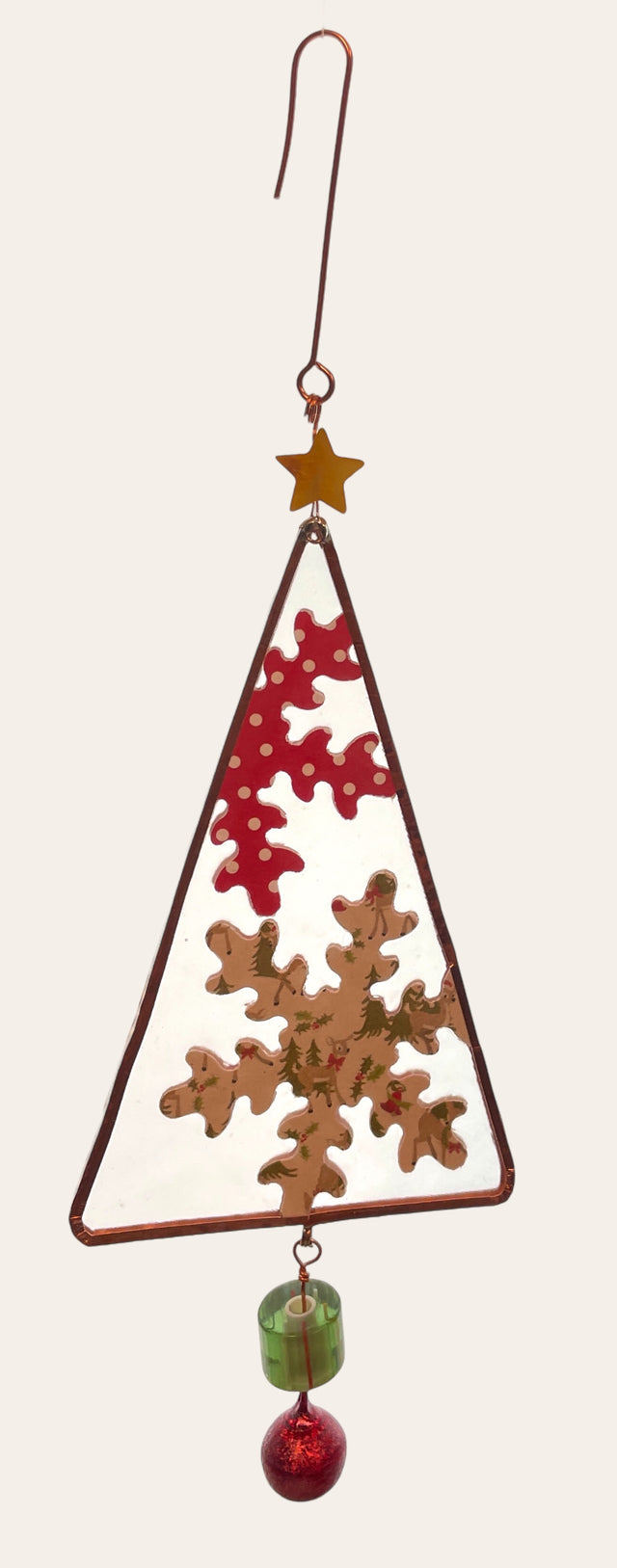 Red and Cream Tree Ornament