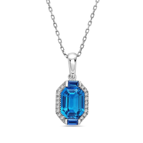 London Blue Sapphire Pendant Necklace
