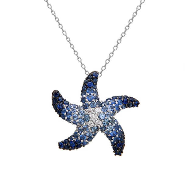 Sapphire Starfish Necklace