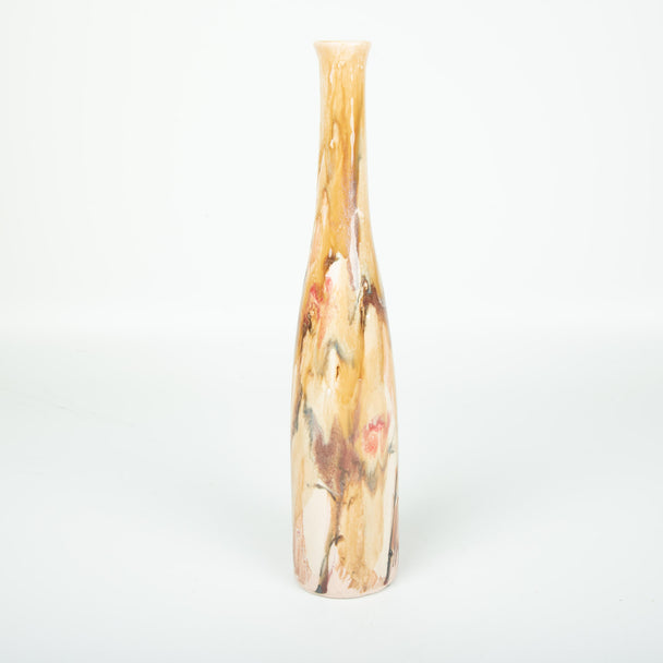 Tan Bottle Vase, Rich Agness, stoneware, Plum Bottom Gallery