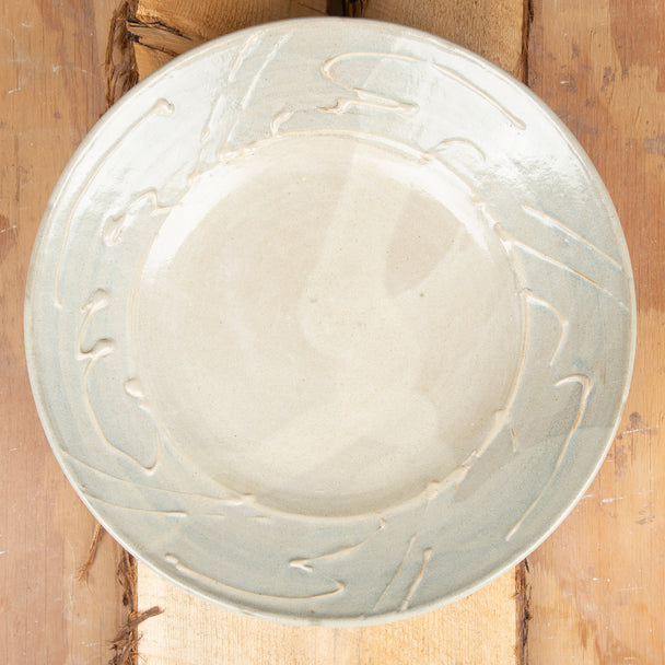 Grey and Blue Supper Platter, Rich Agness, Stoneware, Plum Bottom Gallery