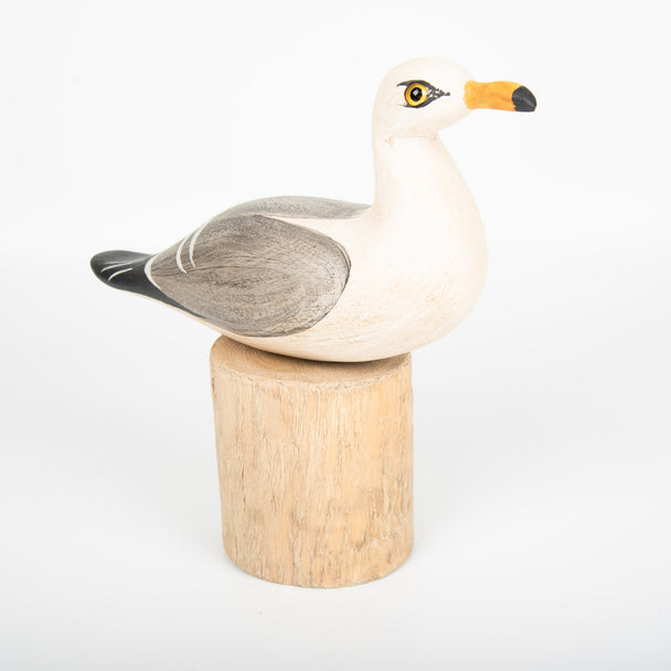Small Seagull, Richard Morgan, wood, Plum Bottom Gallery
