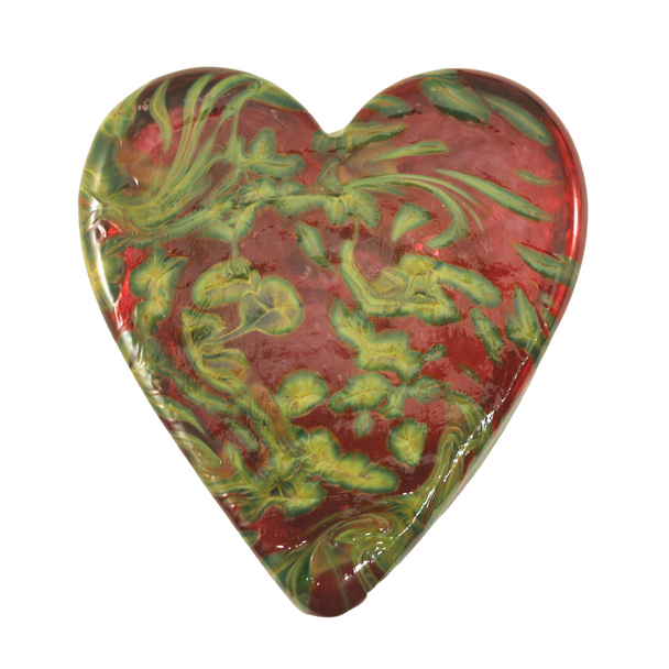 Heart Paperweight Ruby