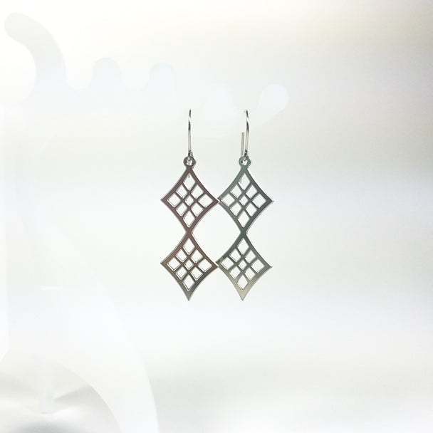 Double Diamond Earrings