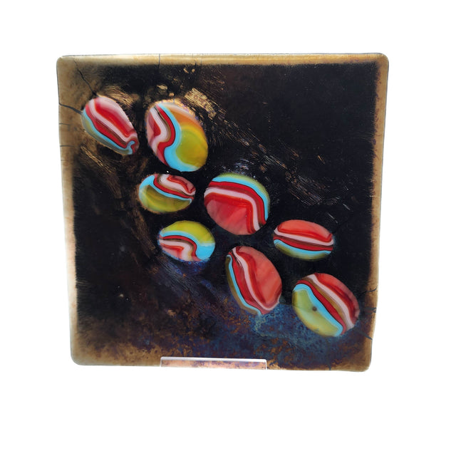 "Brook": Fused Glass Plate