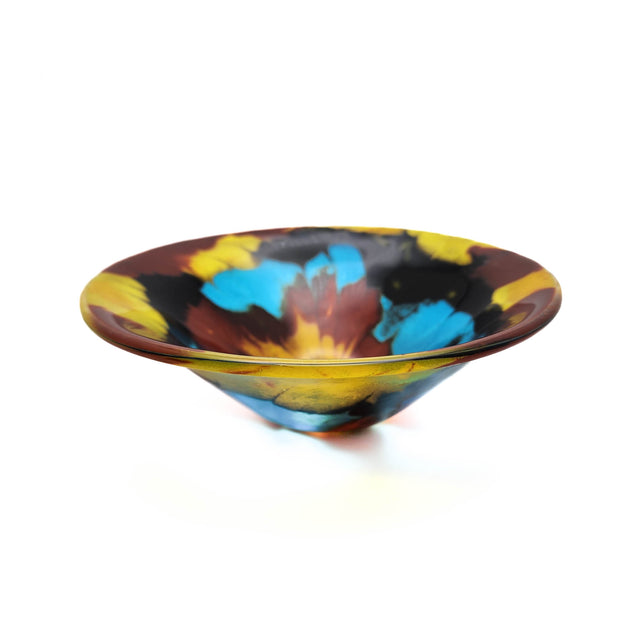 "Flurry": Fused Glass Bowl