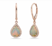 Opal and Diamond Earrings Rose Gold