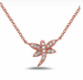 Dragonfly Diamond Necklace Rose Gold