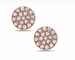 Diamond Circle Post Earrings Rose Gold