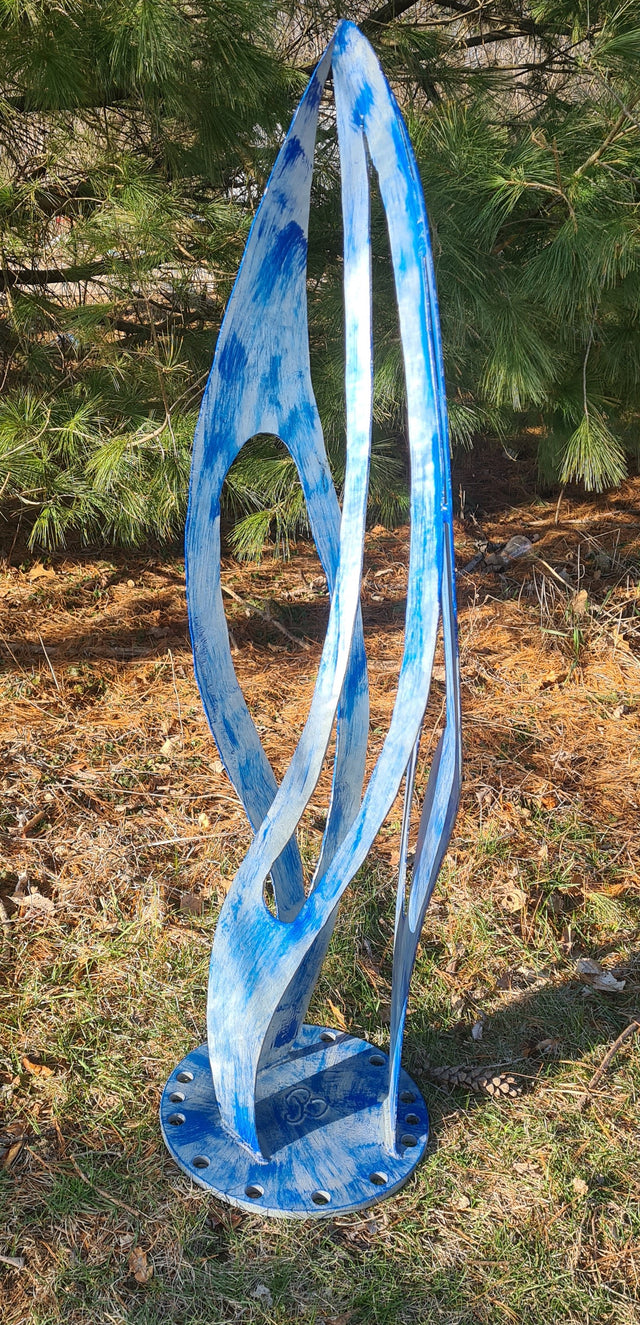 Short Blue Galvanized Spiral