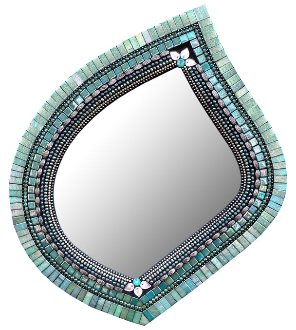 Seafoam Leaf Mirror