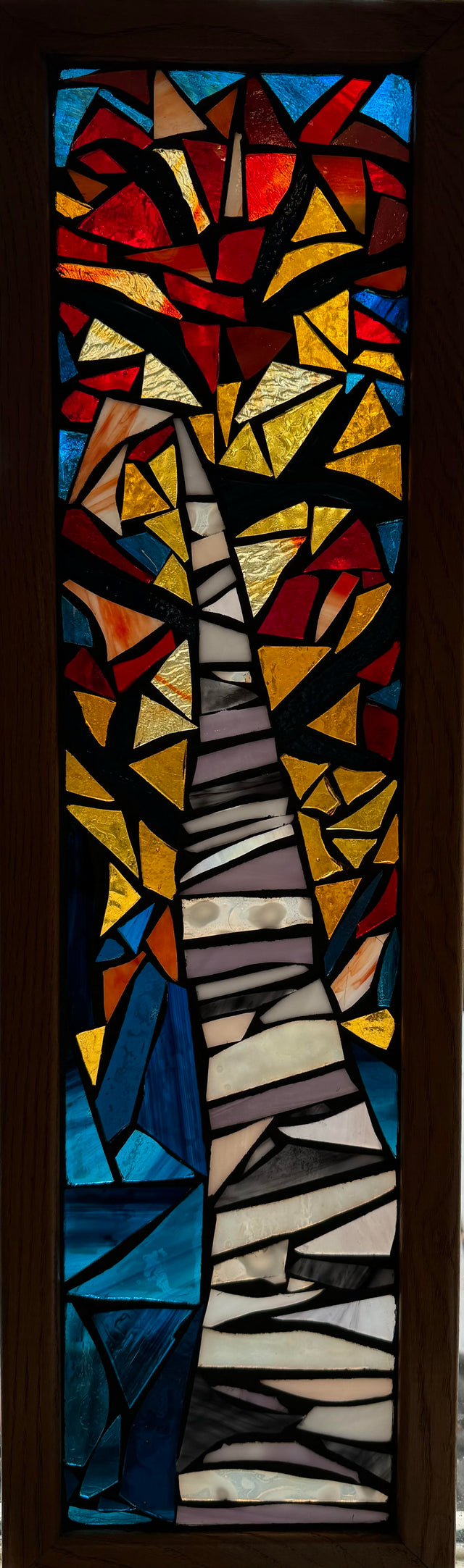 Tall Birch Mosaic Window
