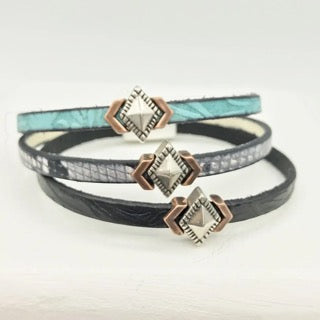 Turquoise Silver Diamond Bracelet