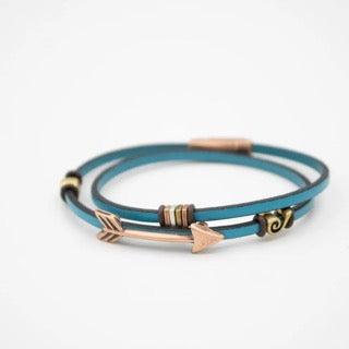 Turquoise Arrow Double Wrap Bracelet