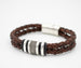 Brown Outrigger Leather Bracelet