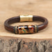 Copper Wildfire Leather Bracelet