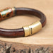 Copper Wildfire Leather Bracelet