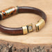 Copper Wildfire Leather Bracelet
