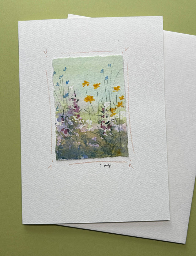 Wildflower II Hand-Painted Card