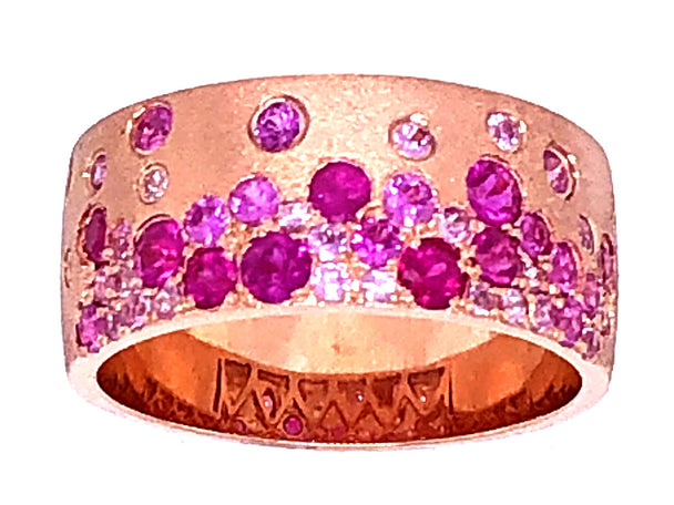 Pink Sapphire and Ruby Cigar Band